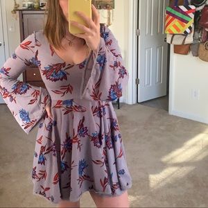 Bell Sleeve Mini Dress